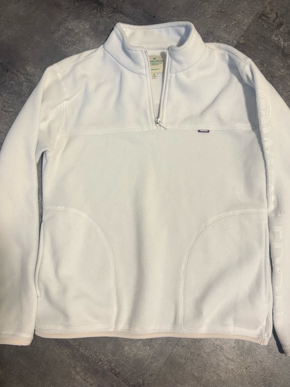 Wimbledon White women’s Half-Zip Fleece Pullover